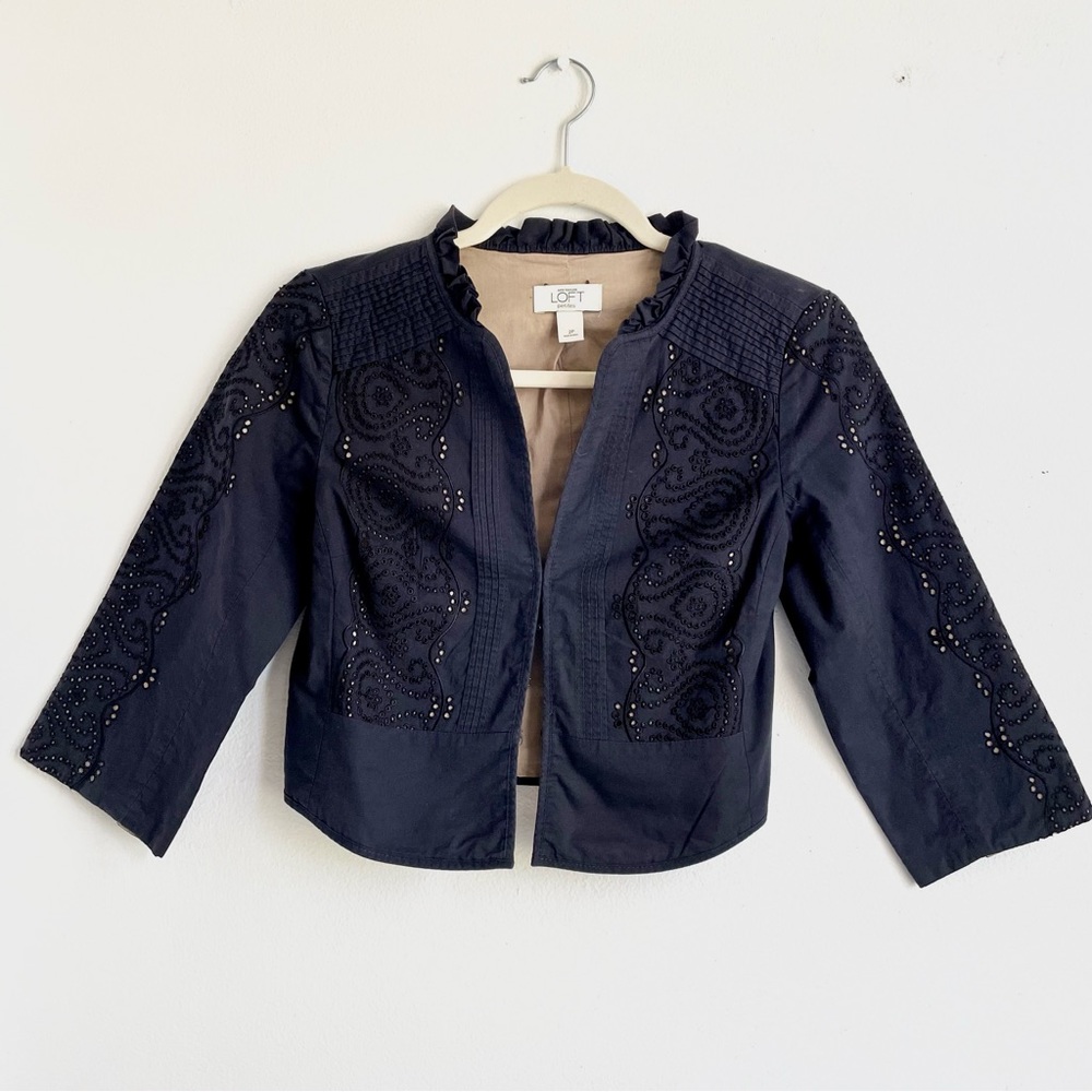 Loft Blue Blazer with Embroidery Size 2P